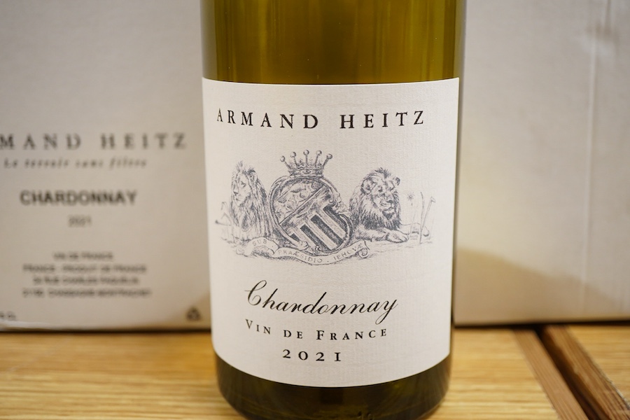 Armand Heitz Chardonnay, 2021, a case of twelve bottles